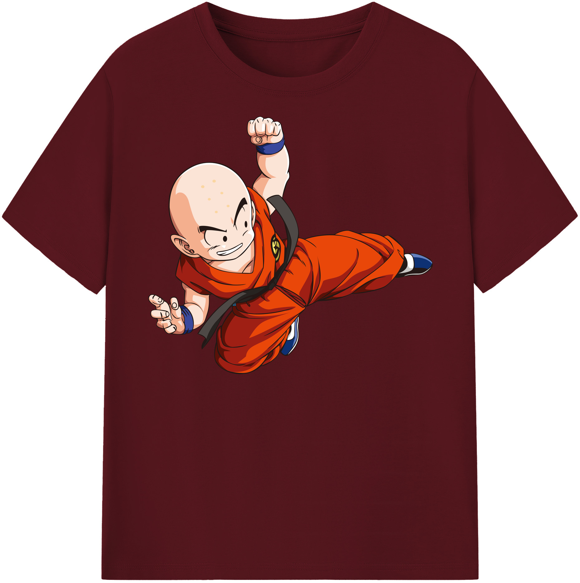 （画像用） ドラゴンボール クリリン DRAGON BALL krillin 綿100％半袖Tシャツ（フロントプリント）